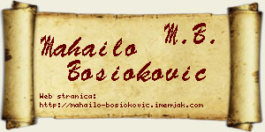 Mahailo Bosioković vizit kartica